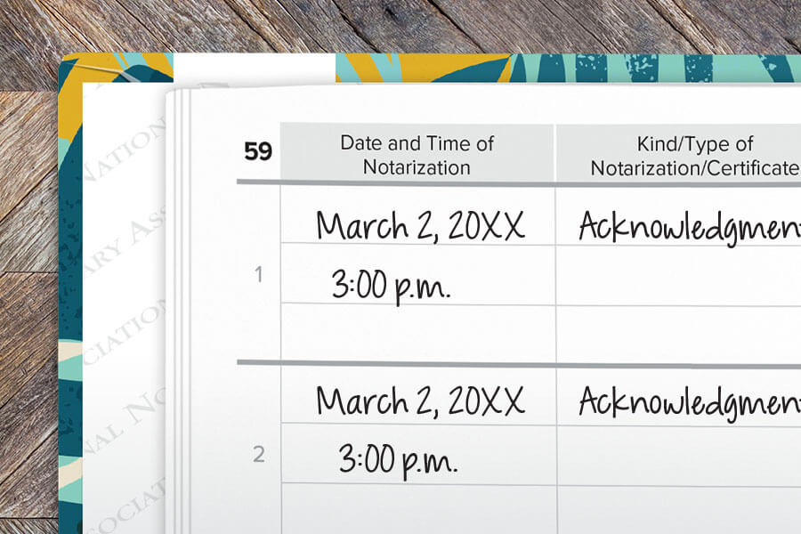 How to record multiple Notary journal entries for a single